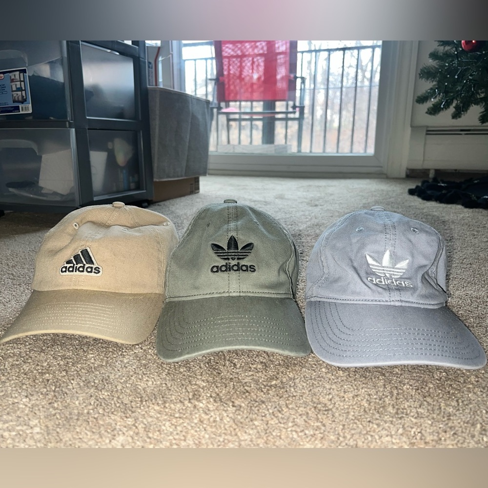 Mens adidas hat lot multi color adjustable